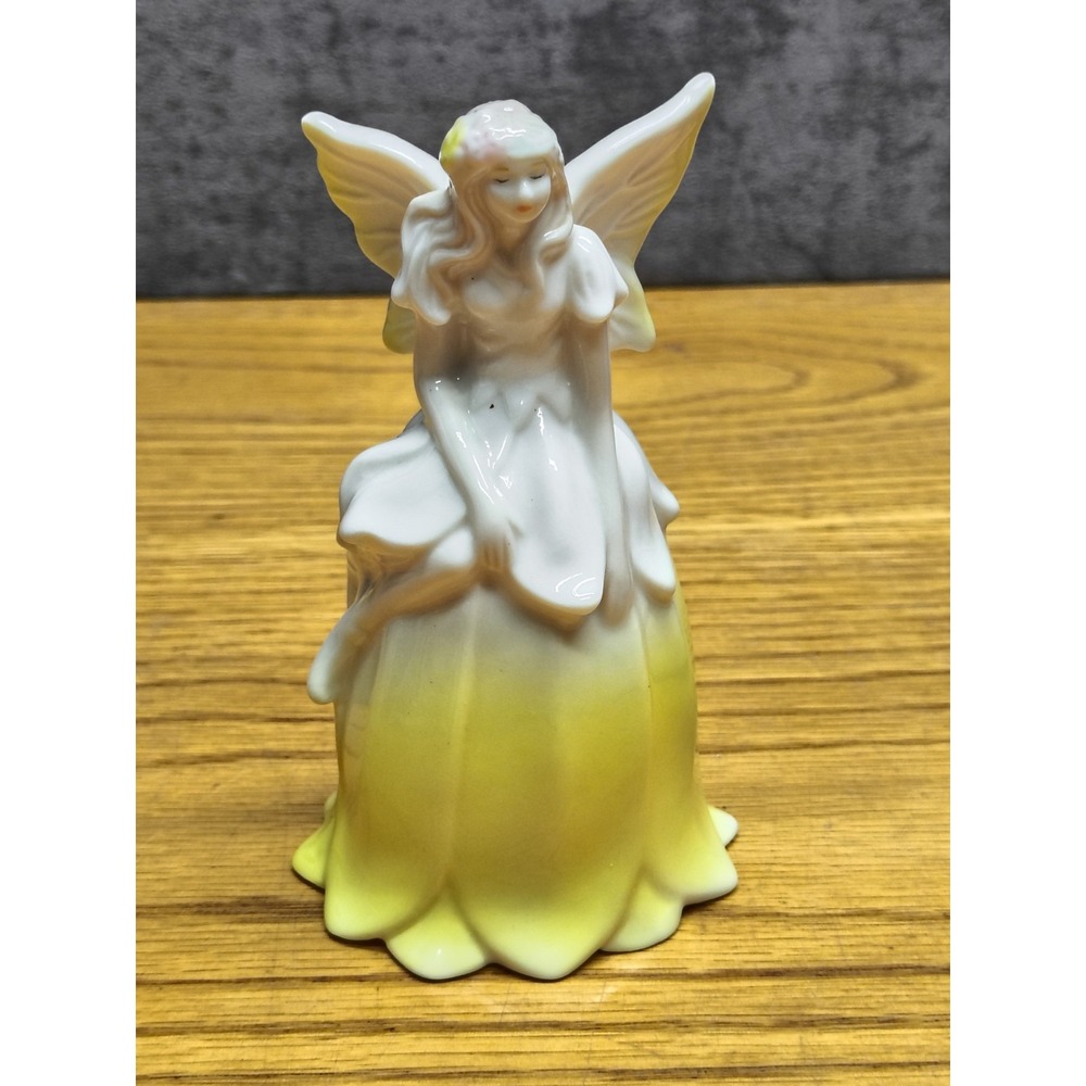 Yellow Lefton Porcelain Fairy Bell